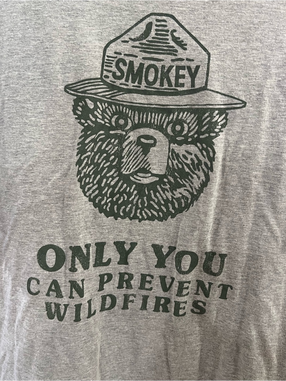 Cooperative Gray Tee with Dark Green Smokey Seal